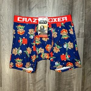 Star Wars The Mandalorian Baby Yoda Christmas Crazy Boxer Boxer Brief - Large
